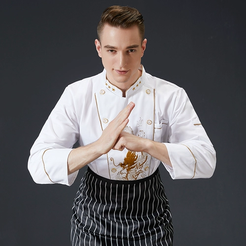 Шеф -повар Работа для одежды с длинным рукавом осень и зимняя одежда мужская отель кухня ресторан шеф -повар