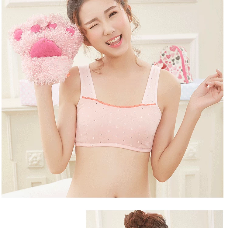 Không có vòng thép áo ngực mỏng thể thao cô gái sling kích thước lớn sinh viên phát triển thời gian đồ lót nhỏ áo ngực bông áo vest