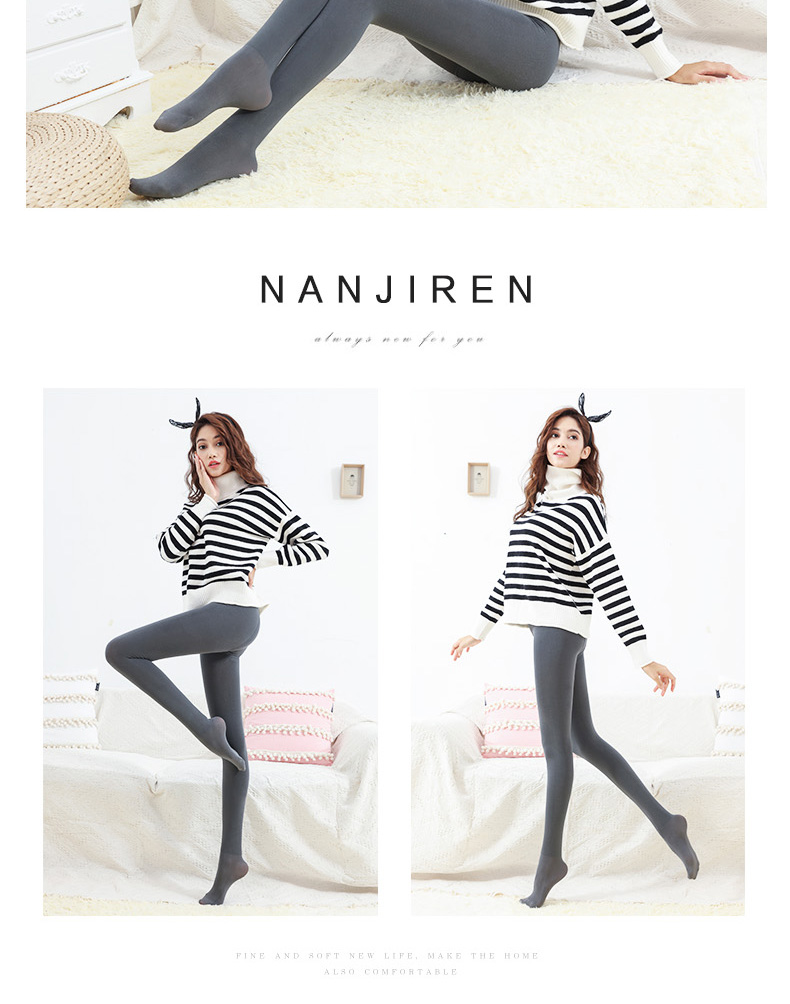 Vớ xám Nam Cực Quần lót nữ mùa thu và mùa đông dày lên cộng với quần legging nhung mùa đông với chân tất da