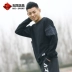 Nike AIR JORDAN mùa xuân nam dệt kim bay cánh thêu áo len thể thao áo thun AO0427-010-687 - Thể thao lông cừu / jumper áo nam tay dài Thể thao lông cừu / jumper