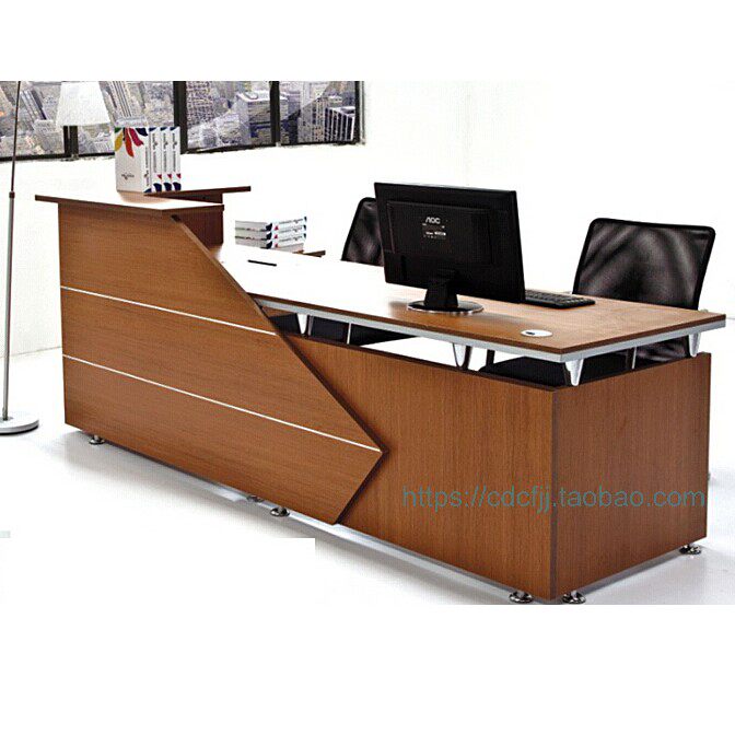 Chengdu panel office furniture modern company front desk reception desk desk desk factory customization