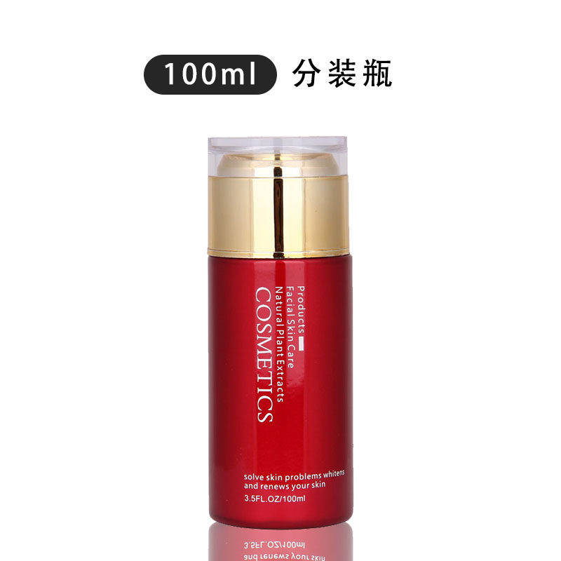 100ml red skin water glass bottle Cosmetic packaging packaging packaging packaging package packaging bottle packaging package spot
