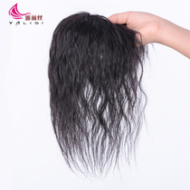 Real hair wig long curly hair wig top replacement block female head hair hair wig cover white hair wool curly hair