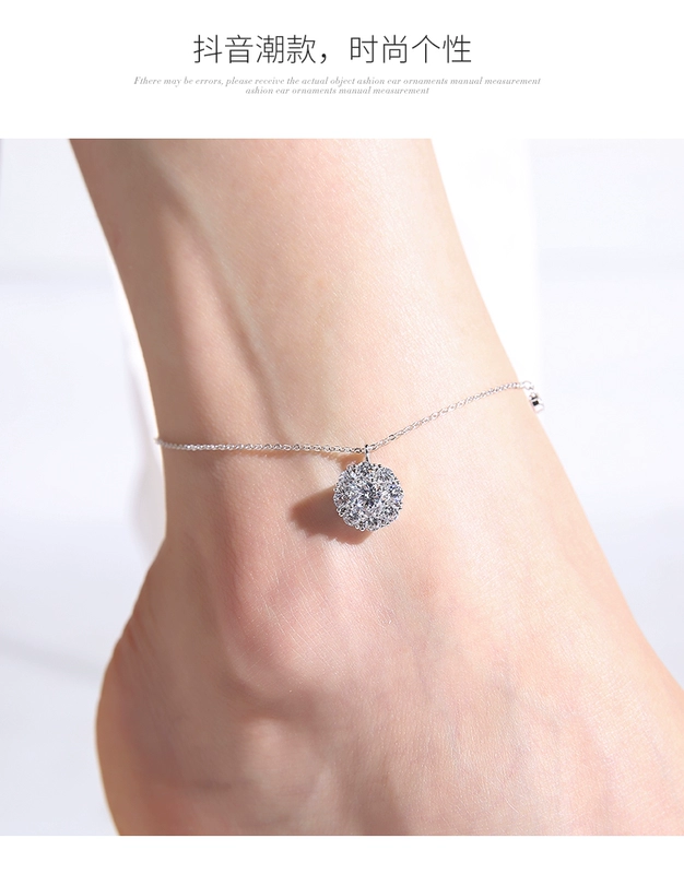 Trang sức Della Lắc có thể xoay vòng hipster thời trang nữ phiên bản Hàn Quốc cá tính mùa xuân và hè đơn giản lắc chân vàng PNJ