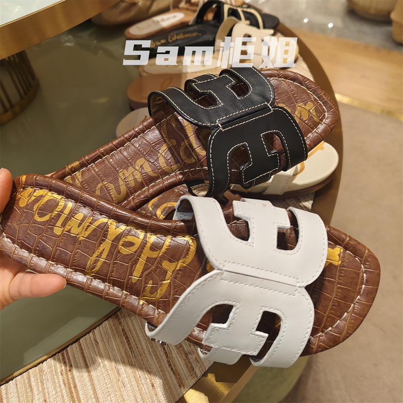 Sam Slippers, Same Style as Yu Shuxin, 2026 Summer Beach Casual Outdoor Women's Shoes, Flat Leather Classic Bay Beto Sam Slippers, Same Style as Yu Shuxin, 2026 Summer Beach Casual Outdoor Women's Shoes, Flat Leather Classic Bay Beto