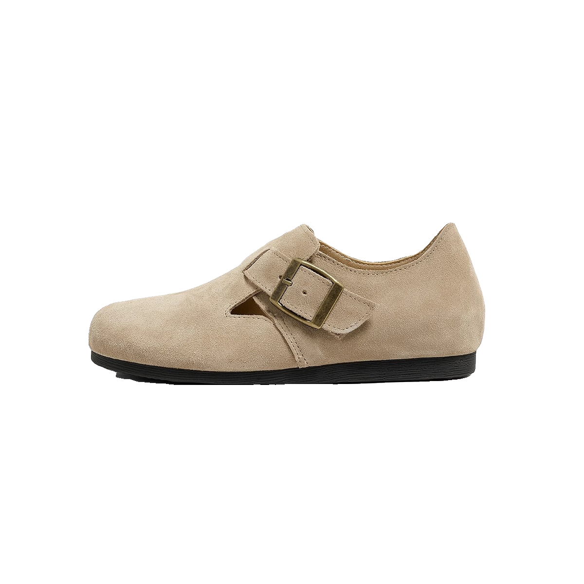 Обувь Birkenstock с толстой подошвой для женщин, весна-осень 2024, новый стиль, шапочка/кепи обувь, натуральная кожа, Birkenstock с мягкой подошвой, плоская обувь с большим пальцем