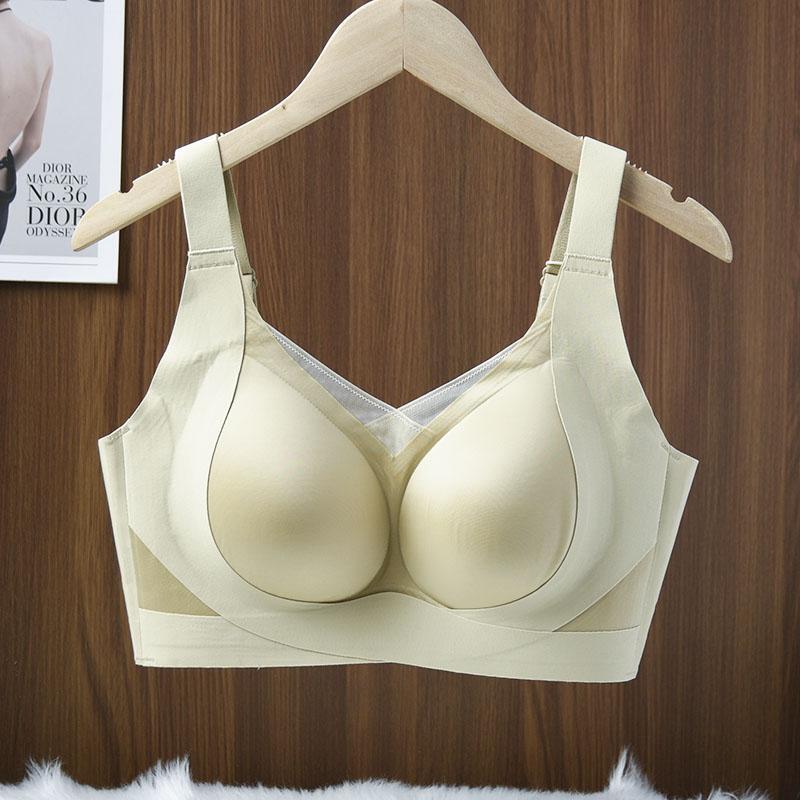 Women's Underwear Kangshu Wireless Beauty Bra K005 Ultra-Soft Adjustable Side-Gathering Bra for Large Breasts, Smooth Surface, Makes Breasts Appear Smaller, Lifting Bra