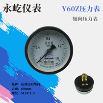 Hangzhou Fuyang Huake Y60Z axial pressure gauge gas storage tank 1 6mpa panel air compressor pressure gauge water pressure gauge