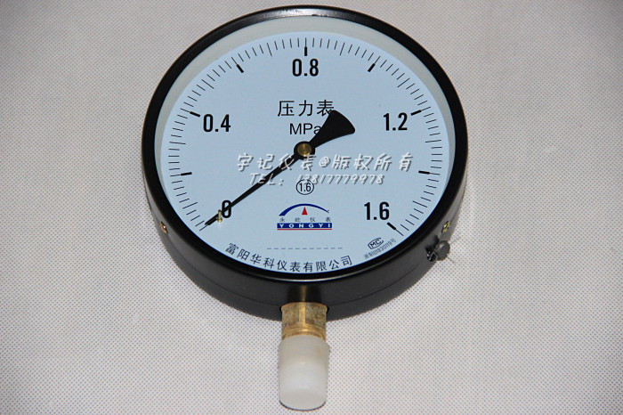 Y150 Series Fuyang Huake Instrument Co., Ltd. Pressure Gauge 1 Grade 6 Guarantee