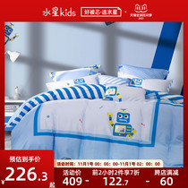 Mercury Home Textile Cotton Antibacterial Three-Four Piece Set Children Class A Pure Cotton Robot quilt cover Bed Sheets Machinery Home New Products