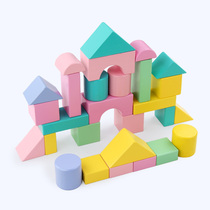 Large Grain Children Large Blocks Wood Blocks Wood Men And Women Children Wooden 1-2-year-old Kindergarten Puzzle Wood Toys