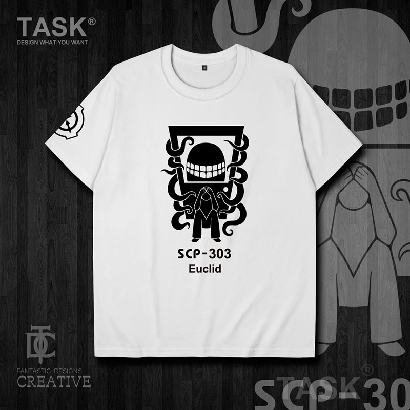 TASK Supernatural Shelter SCP Foundation SCP303 cửa nam cotton ngắn tay áo thun nam và nữ áo khoác 0005