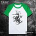 TASK Marine Seahorse Summer gốc lớn Mã bông ngắn tay áo thun nam và nữ Casual Hip-Hop trên 0007 