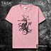 TASK Marine Seahorse Summer gốc lớn Mã bông ngắn tay áo thun nam và nữ Casual Hip-Hop trên 0007 