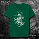 TASK Marine Seahorse Summer gốc lớn Mã bông ngắn tay áo thun nam và nữ Casual Hip-Hop trên 0007