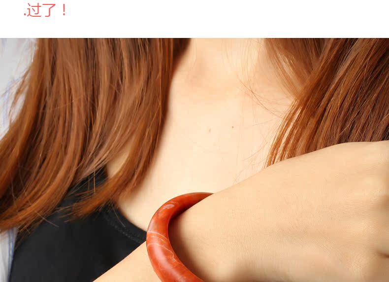 Pro-Pearl Crystal Natural Bảo Sơn Vòng tay mã não đỏ Nam nữ Pha lê đơn giản Đá gốc Retro Fu Bracelet Trang sức vòng phong thủy
