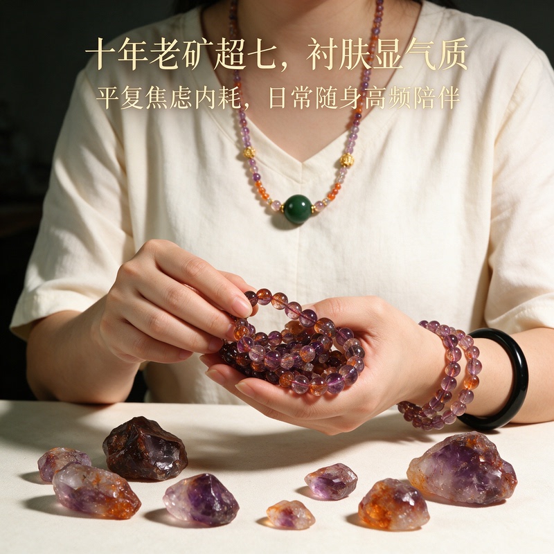 Natural Super Seven Crystal from Qinbao, Various Types Available, Including Super Seven Black Gold, Super Seven Black Gold with Strawberry Purple Hair Crystal Natural Super Seven Crystal from Qinbao, Various Types Available, Including Super Seven Black Gold, Super Seven Black Gold with Strawberry Purple Hair Crystal