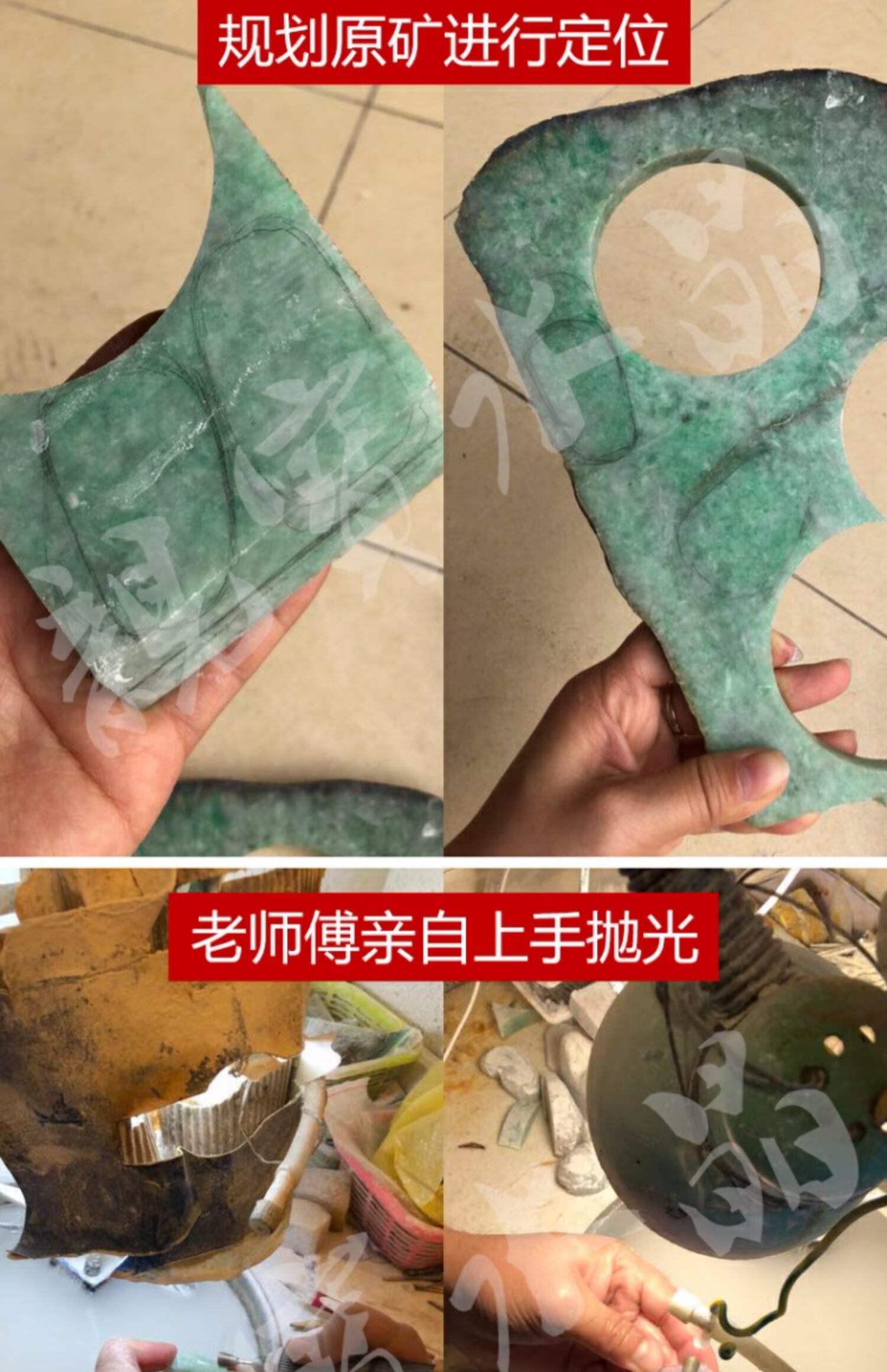 Treasure Crystal Ngọc bích tự nhiên Vòng tay nữ Handmade Handmade Mặt dây chuyền Đá Trang sức Vòng đeo tay Chính hãng Nhẫn an toàn Khóa - Vòng đeo tay Clasp vòng tay nữ