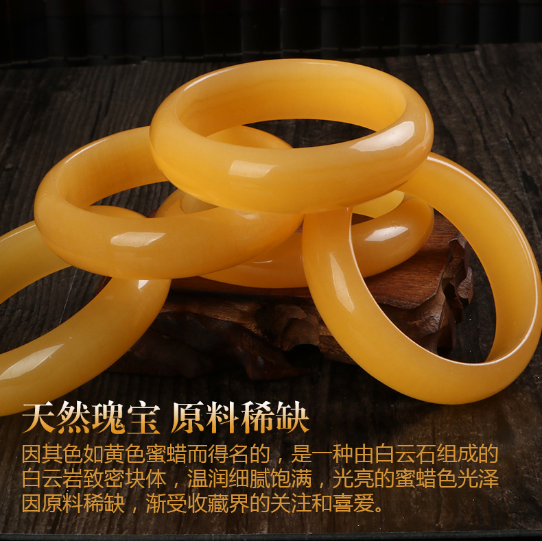 Pha lê pro-pha lê tự nhiên cao sáp ong ngọc bích vòng tay nữ mô hình vòng tay pha lê trang sức quà tặng dầu gà vàng vòng cặp