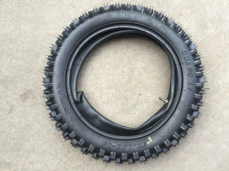 Phụ kiện xe máy 110CC sửa đổi xe off-road Bánh trước 70 / 100-17 inch Bánh sau 90 / 100-14 inch lốp - Lốp xe máy
