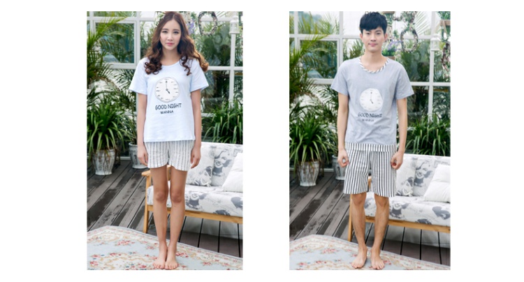 Pyjama mixte en Coton à manche courte - Ref 3004641 Image 13