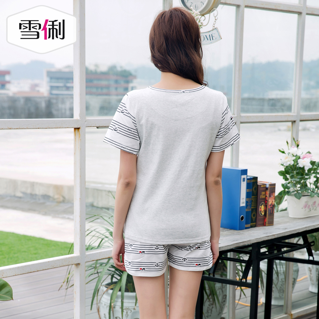 Pyjama mixte en Coton à manche courte - Ref 3004560 Image 5