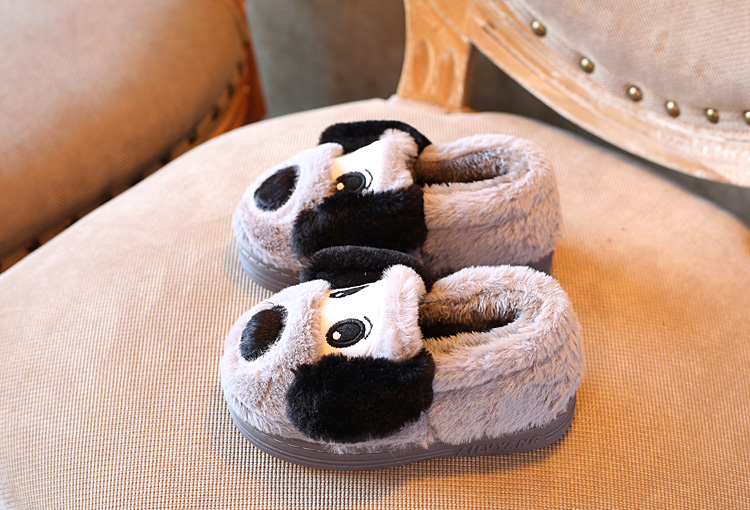 Pantoufles enfants en suède pour hiver - semelle caoutchouc - Ref 1036186 Image 7