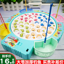 Baby Electric Kitten Fishing kids early education toy set 1-2-3 Children 4-5-6 years old puzzle girl boy
