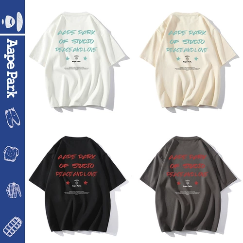 Футболка с коротким рукавом для влюбленных, в американском стиле