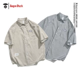 Летняя рубашка для влюбленных, в американском стиле, изысканный стиль, оверсайз