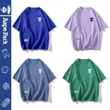 Летняя черная футболка с коротким рукавом, трендовая приятная телу белая рубашка