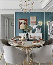 Korean wallpaper big roll scrub Nordic solid color lake blue bean green mustard green cloth linen 399