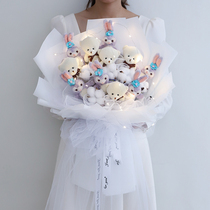 Creative Star Della Little White Bear Doll Bouquet Romans Full Of Children Birthday Gifts Woman Walking Girlfriend Senior
