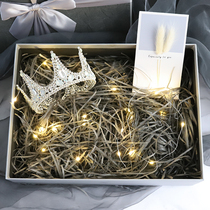 Gift box with hand gift empty box ins Wind Rafi grass sugar box Birthday net Red creative oversized gift box Korean version