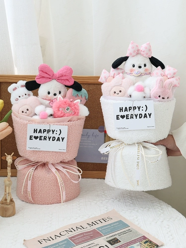 Милая кукла на день Святого Валентина для друга, букет, подарок на день рождения