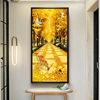 Cross -Stitch Gold Manchu 2020 Новая вышивка популярная линия Hyundai Porch коридор висят сама вышивка