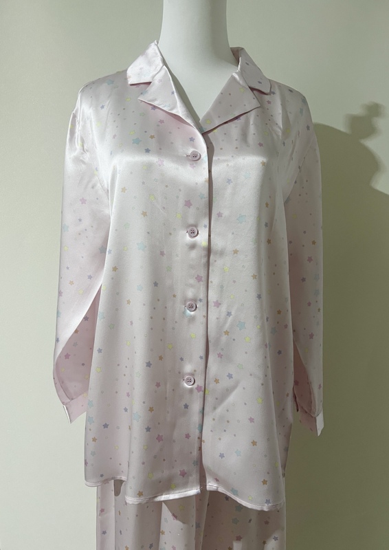 100% Mulberry Silk Autumn and Winter Men's and Women's Home Pajamas Set