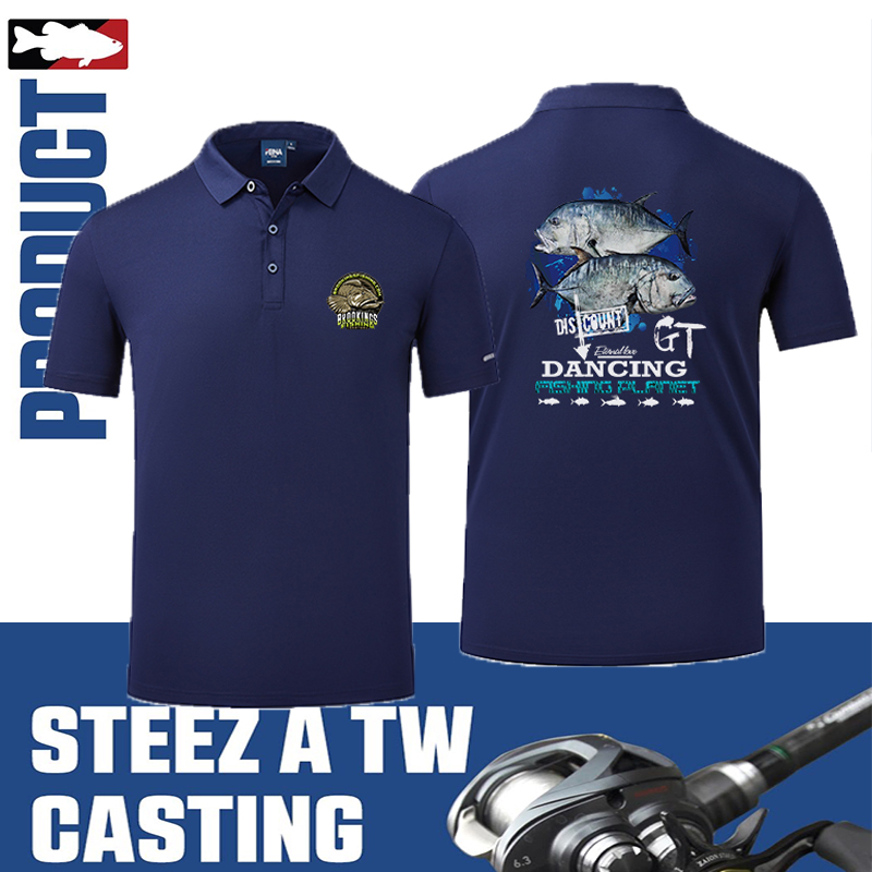 Fishing suit summer men's short sleeve men in summer sunscreen suit Luya sea fishing clothes overturned polo shirt