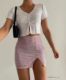 Summer New Style Purple Skirt for Girls, High-Waisted, Versatile A-Line, Slimming, Small Slit, Hip-Hugging Short Skirt for Women in Summer