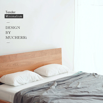 Wood i.e. Nordic master bedroom cherry black walnuts solid wood bed 1 8 m small family type day style modern simplicity about 1 5 double bed