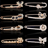 Hàn Quốc rhinestone Trâm Nữ Corsage Áo khoác cổ áo cardigan Áo len lớn Pin Crystal Crystal Buckle Phụ kiện Trâm huy hiệu cài áo kute