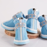 Летние собачьи туфли не падают с набора ног, плюшевые туфли, набор из 4 сандалии для дождевых туфель, маленьких собак, домашних животных