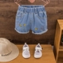 Quần short trẻ em denim 2019 quần bé trai mùa hè quần mỏng phần bé mùa hè năm quần trẻ em phiên bản Hàn Quốc của quần - Quần jean quần áo thể thao trẻ em