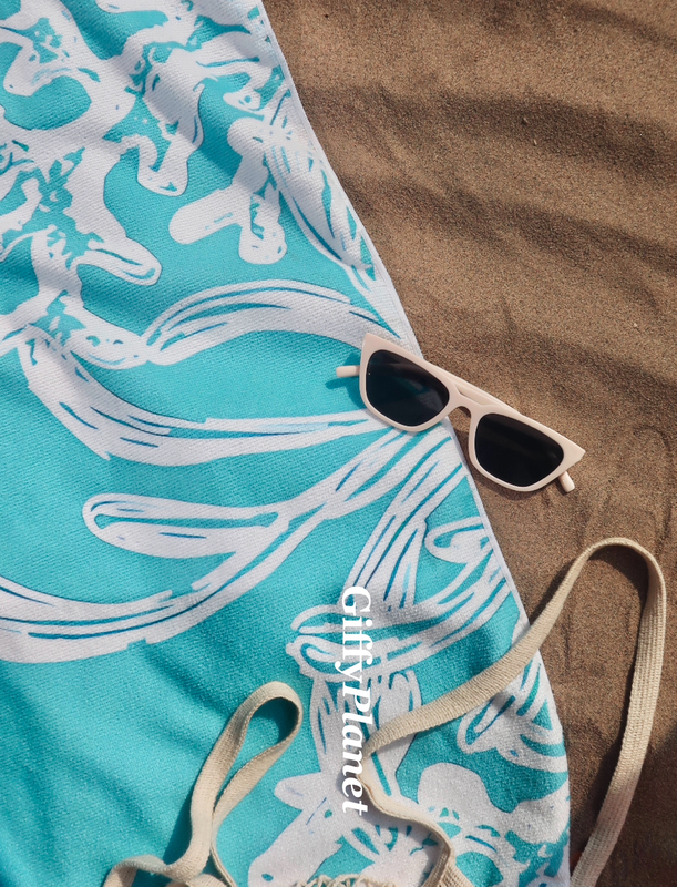 Giffyplanet Sunny Day Jelly - Ocean Series Beach Towel Quick-Drying Towel Large Bath Towel Sports Absorbent 140*70 Giffyplanet Sunny Day Jelly - Ocean Series Beach Towel Quick-Drying Towel Large Bath Towel Sports Absorbent 140*70