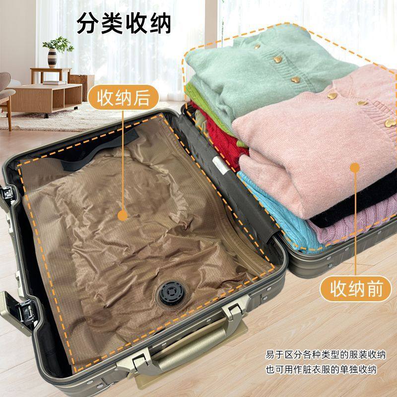 Thickened Travel Clothing Storage Bags Without Vacuuming, Compression Bags for Seasonal Clothes, Special for Business Trips and Student Dormitories