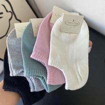 Soft and delicate boat Socks ~ five-color into the basic Wild Girl boat Socks childrens cotton socks spring and summer