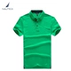 NAUTICA Thanh niên cotton Bắc Âu giản dị nam ngắn tay ve áo trung niên kinh doanh áo polo màu rắn Paul áo phông polo