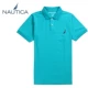 NAUTICA Thanh niên cotton Bắc Âu giản dị nam ngắn tay ve áo trung niên kinh doanh áo polo màu rắn Paul áo phông polo