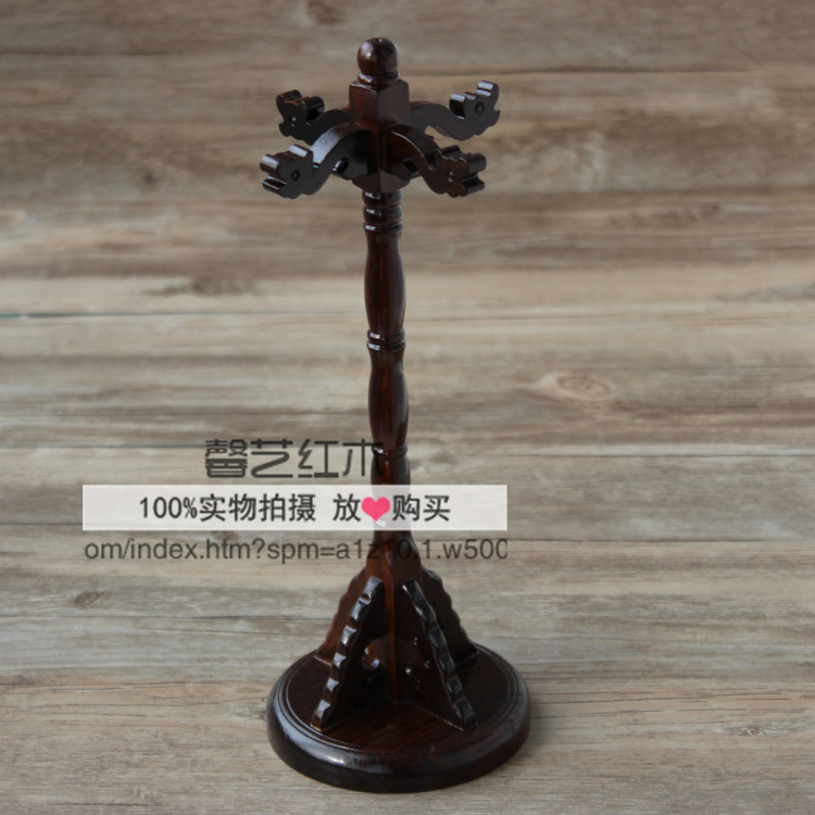 Red Wood Jewelry Rack Black Catali Wood Hung Jade Rack Solid Wood Hung Pen Holder Wood Carved Jade Shelf Red Wood Handicraft Swing Piece