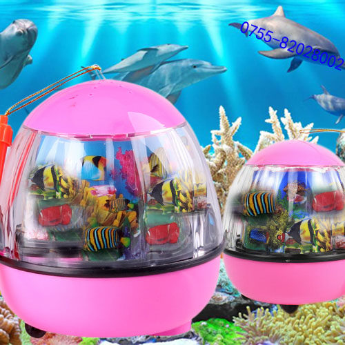 Lantern Festival children's gift handheld lantern undersea world of rotating music glowing sound undersea park